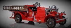Fire Engine Truck Ford Pumper Built1 24Metal Model Vintage Antique1920Pickup Car