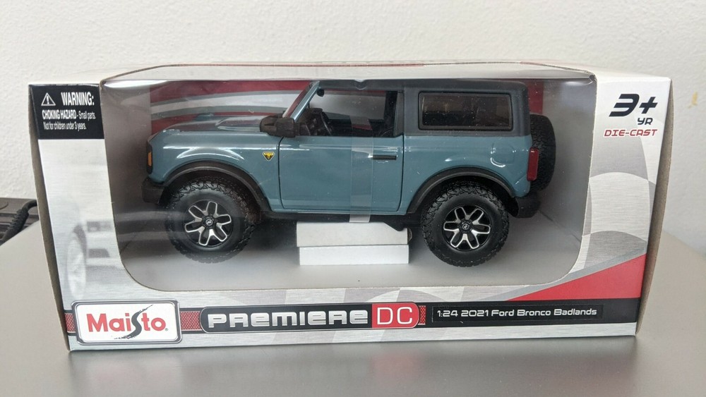 ’22 MAISTO 2021 FORD BRONCO BADLANDS 1/24 Scale PREMIERE DC SERIES USA STOCK!!!