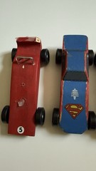 Lot of 5 Pinewood Derby Race Cars with Extras for Parts Cub Scouts
