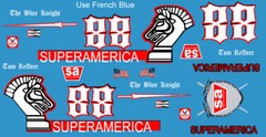 #88 Tom Reffner SA AMC Javelin 19971-72 Trans Am 1/24th – 1/25th Scale Decals