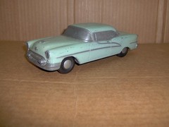 1955 Oldsmobile Olds Banthrico PROMOTIONAL promo MODEL bank with box Chartreuse!