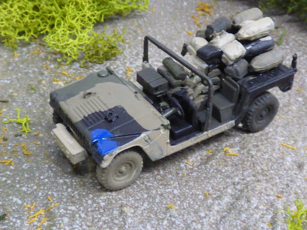 Roco Minitanks / Herpa 1/87 Painted Modern US M-1038 Hummer Open Top Lot#9586B©