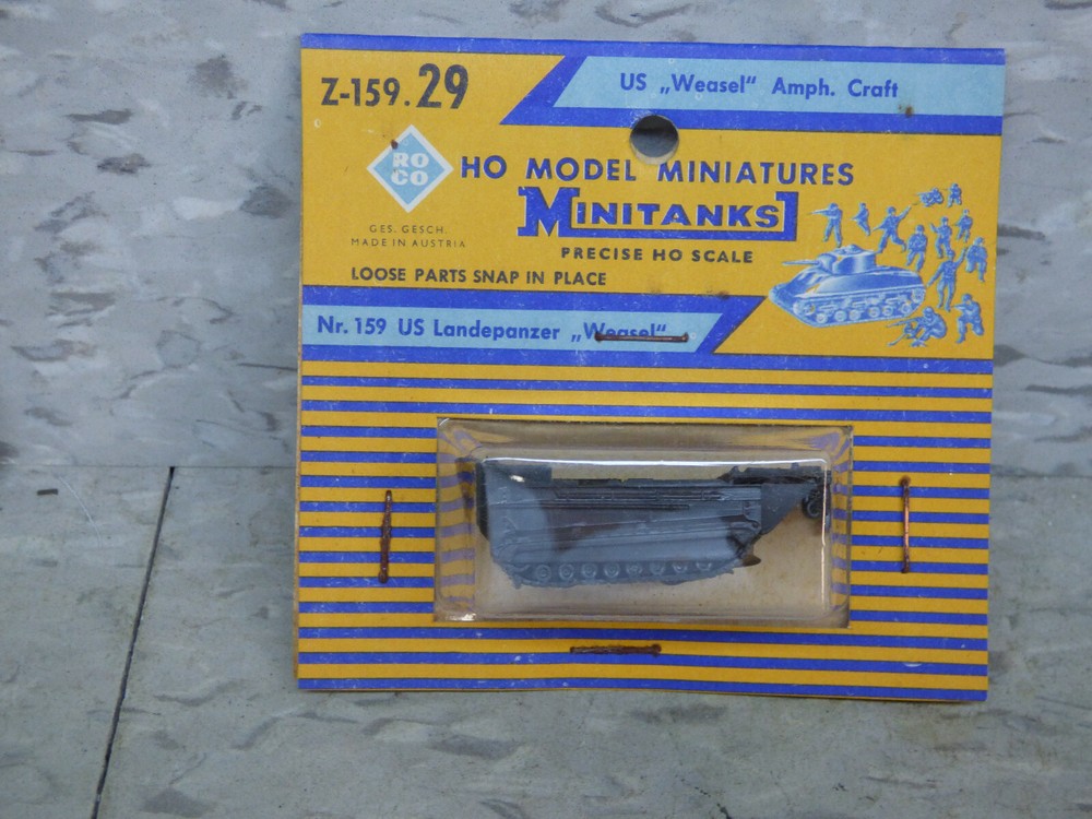 Roco Minitanks (NEW) 1/87 Z-159 WWII US Weasel Amphibious Armore Craft Lot#688x