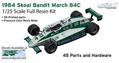 1984 Skoal Bandit March 84C 1/25 Scale – Teo Fabi full Indy resin kit Indycar