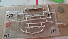 Misc Model Car Chrome Bumper Parts 1/24/25 scale (Parts only) Package # 177