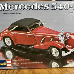 Vintage Revell 1939 Mercedes 540-K Model Kit 1/48 Scale