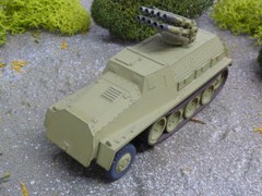 Roco Minitanks 1/87 Painted WWII German SWS Halftrack W/150mm Rockets Lot#9757B©