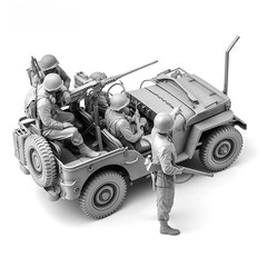 1:35 Resin Model Assembly Kit Gk, Tank Soldier 5 People, Unpainted Model