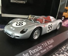 1/43 MINICHAMPS PORSCHE 718 RS 60, winner Water, silver, 1973, mint ++!