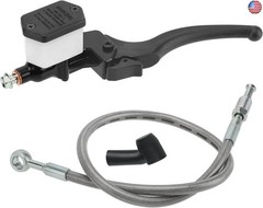 Front Brake Master Cylinder & Hose Line Compatible with Polaris Sportsman