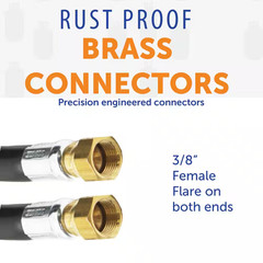 48 In. Thermo Rubber RV Slide Out Hose, 3/8 In. I.D., Female to Female