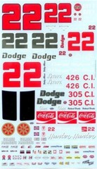 Powerslide #22 Golden Products 1969 Bobby Allison Dick Brooks Nascar decal