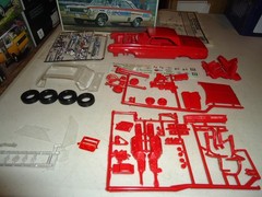 JOHAN 1/25 1964 DODGE SUPERSTOCK UNBUILT MODEL KIT MOLDED IN RED