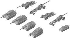 PIT-ROAD 1/700 MI WWII German Military Vehicle Set 3 Plastic Model