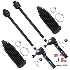 6pcs Front Inner Outer Tie Rod End w/Boot Suspension Kit fit 1999-2007 for