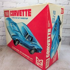 Vintage MPC 1968 Corvette Sting Ray 427 Hardtop 1/20 Partial Build