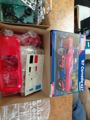 Corvett Plastic Models Parts/ Build Lot Of 4Open Boxs Look Complete, Unbuilt
