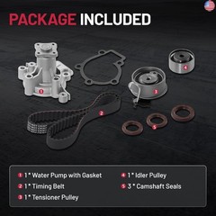 BDFHYK TBK030 Engine Timing Belt Kit with Water Pump Compatible with Hyundai
