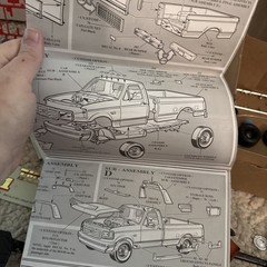 Vintage Model Car Junkyard Lot Of Parts And Pieces Decals Manuals Old Box READ