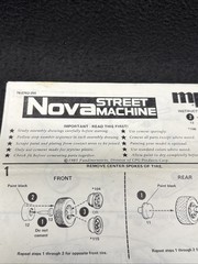 MPC Nova Street Machine 1-0762 Chevy Instructions Original 1978 1979 1985 Car