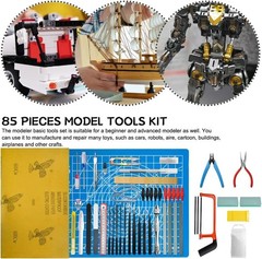 Comprehensive 85 PCS Model Tool Kit – Perfect for Crafting Cars and Planes=