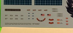 Eagle American Flag 1971 Ford F250 Pickup 1/25 Decal Sheet Plaid Interior Emblem