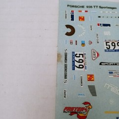 Cartograf Porsche 935 TT Sportwagen Giro d’Italia 1979 Replacement Decal Sheet