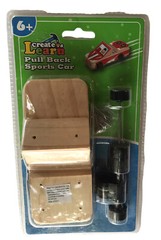 Create & Learn Pull Back Sports Car Build Kit DIY Kids 6+ Years 2016 Kit
