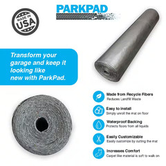 3 Ft. W X 16.66 Ft. L Park Pad Recycled Carpet Fiber Absorbent Pad for Garage Fl