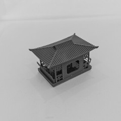 1/72 20mm Railroad Accessory Props Diorama Scenery Traditional Chinese Building