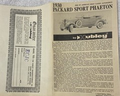 Hubley 1930 Packard Sport Phaeton Vintage Metal kit 4859-600 VG Cond 1/22 scale