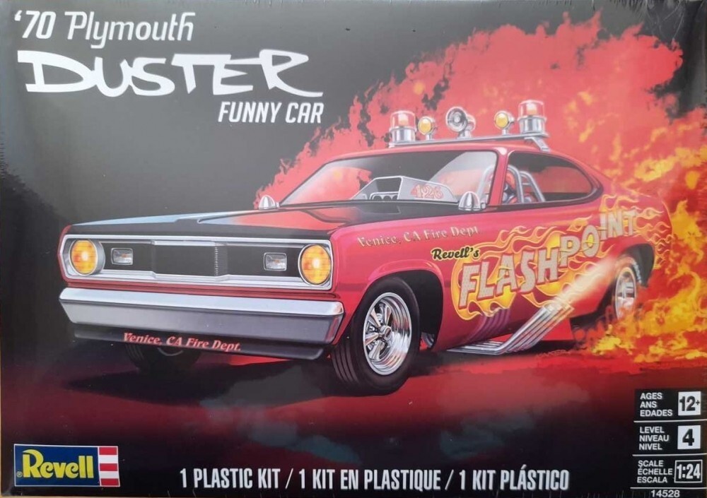 Revell 1/24 1970 Plymouth Duster Funny Car Plastic Model Kit #4528