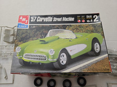 AMT Ertl 1957 Corvette Street Machine 1/25 Model Kit – Open Box, As Shown
