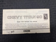 AMT Chevy Titan 90 T509 Coe Cabover Semi Rig Instructions Manual Original Manual
