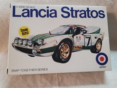 Vintage Entex Lancia Stratos Rally model Car Parts sealed inside Unbuilt 1/43rd