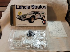 Vintage Entex Lancia Stratos Rally model Car Parts sealed inside Unbuilt 1/43rd