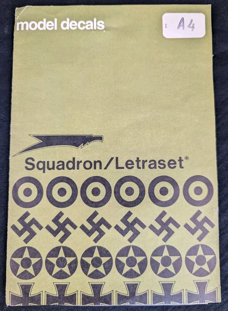 Squadron/Letraset* A4 Instant Lettering Sheet #S13780 German Armor Unit WW2 READ