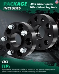 SCITOO 4Pcs Wheel Spacers 1.5″ 5×120 Bore 66.9mm Studs 14×1.5 5Lug Wheel