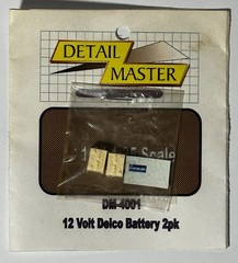 RARE Detail Master DM-4001 1/24-1/25 Scale Resin 12 Volt ACDelco Battery, 2 Pack