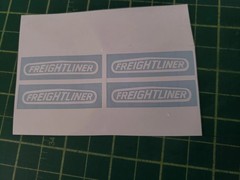 FREIGHTLINER TAMIYA 1/14 SCALE MUD FLAP VINYL DIE CUT DECALS 1:14