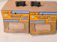 ROCO HO Minitanks Z-143.25 – (2) Jeep M 38 A 1 NO MACHINE GUN Customized Austria