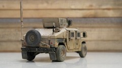 Hand Painted 1/35 Scale US Army Hummer M1151 Jeep Desert Color Plastic Model