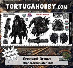 Fantasy Football – Crooked Crows – Waterslide Decals for Your favorite Hobby