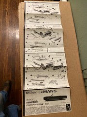 Vintage Annual AMT 1964 Pontiac Lemans Conv Model Kit Instructions Sheet