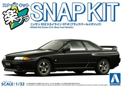Aoshima Snap Kit 14-BP Nissan R32 Skyline GT-R (Black Pearl Metallic) 1/32 – US