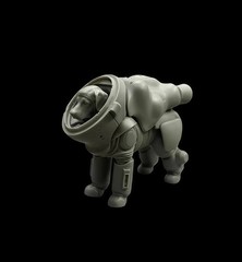 1/20 cast resin model assembly kit, GK, shape mechanical dog, unpainted toy m…