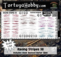 Racing Stripes XII – Clear Waterslide – Various Scale Decals