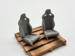 Recaro Sportster Seats For 1/24 And 1/25 Scale Model Cars (Set of 2)
