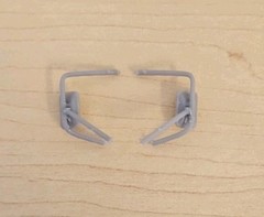 ABS-LIKE RESIN 3D PRINTED 1/25 1969 FORD F-250 CREW CAB PICKUP DOOR MIRRORS