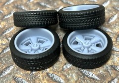 Resin 21/20 Inch “70’s Camaro” Model car Wheels/Tires 1/24 1/25 scale